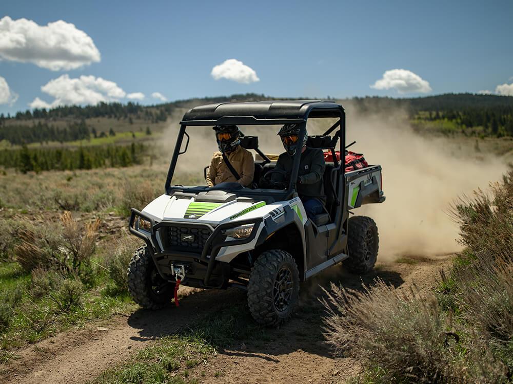 Prowler Pro vehicle on a trail   